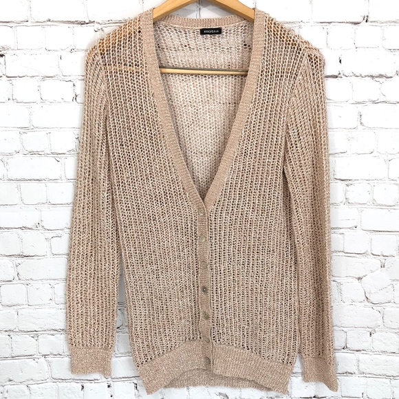 Motivi Italian Champagne Knit Cardigan - Picture 1 of 5